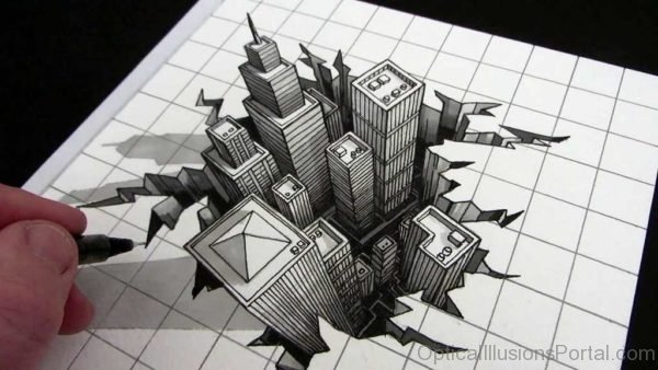 3D Illusion Of City