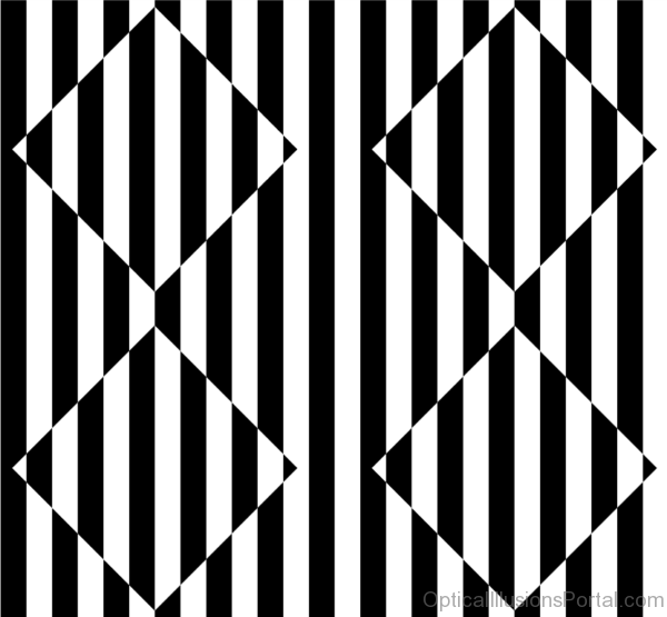 3D OpticalIillusion With Inverted Diamonds
