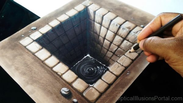 3d Brick Hole Illusion