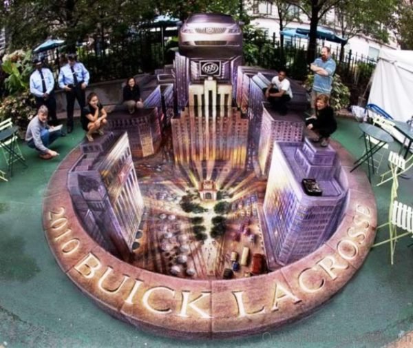 3d City Optical Illusion