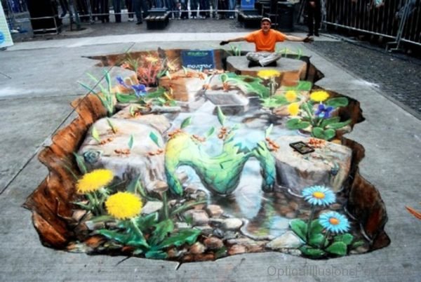 3d Drawing On Floor