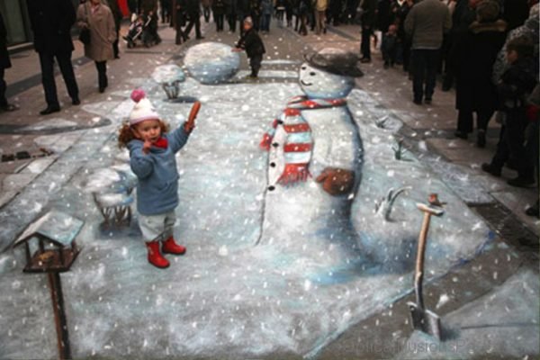 3d Snowfall Ooptical Illusion