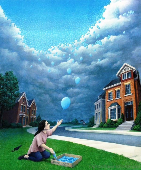 Balloons Or Sky Illusion