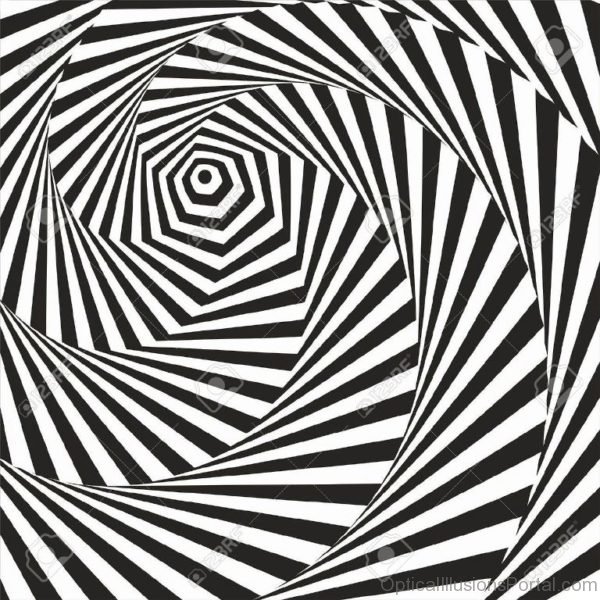 Black and white optical illusion