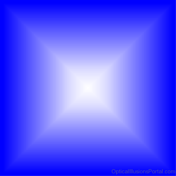 Blue Colored Pyramid Illusion
