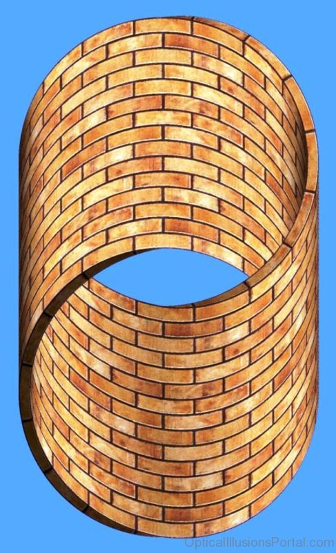 Bricks Optical Illusion