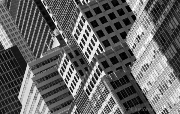 Buildings Mix Up Optical Illusion