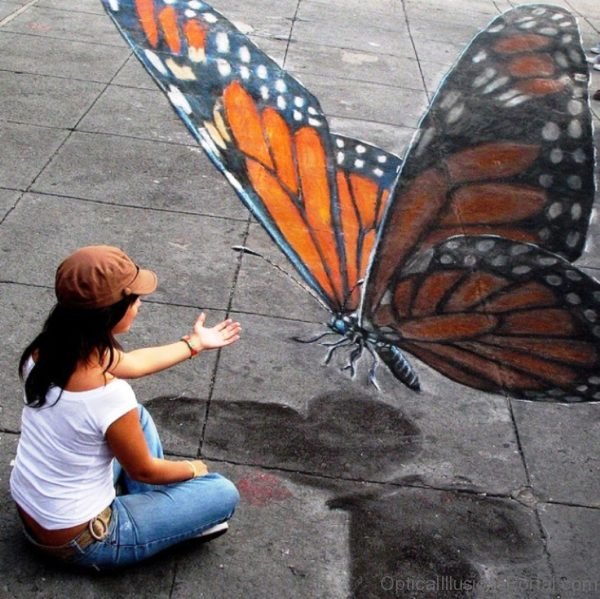 Butterfly On Floor Art