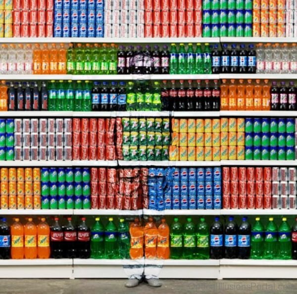 Cans Optical Illusion