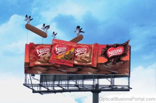 Chocolate Billboard Illusion