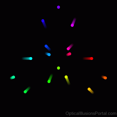 Circling Flower Optical Illusion