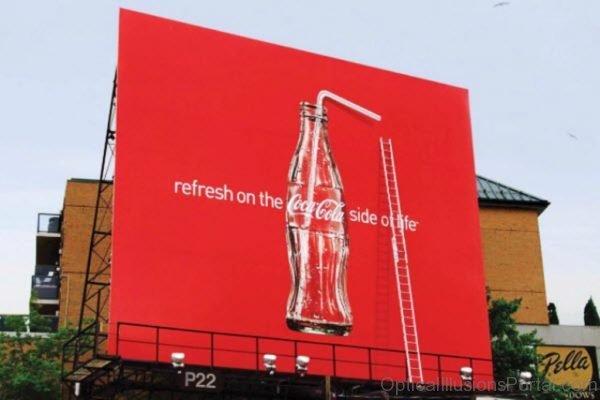 Coca Cola Straw Illusion