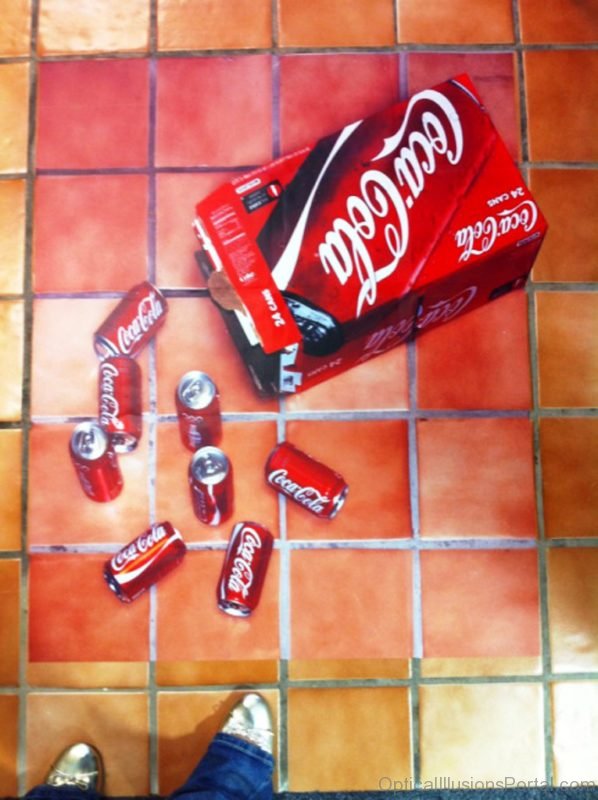 CocaCola Floor Graphic Illusions