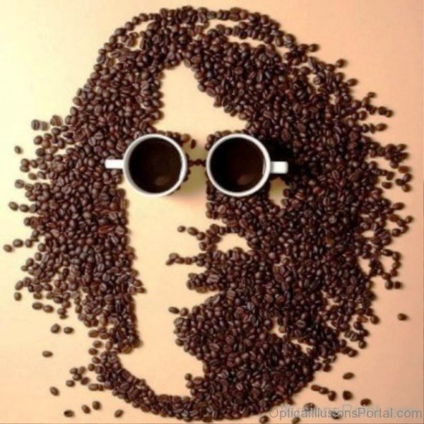 Coffee Face Illusion