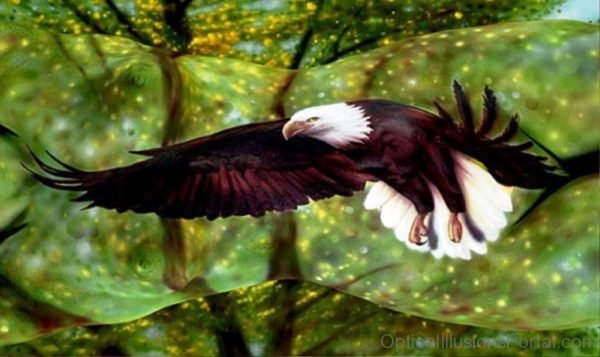 Eagle Body Paint Optical Illusion