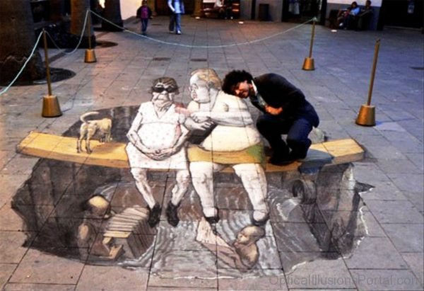 Eduardor Bench Pit Chalk Drawing