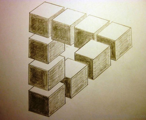 Escher Style Optical Illusion