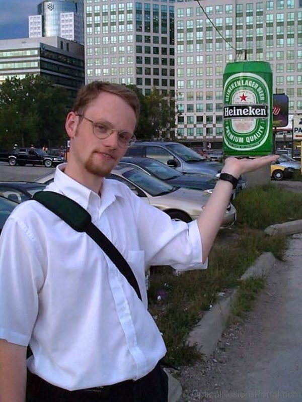 Forced Perspective of Giant Beer