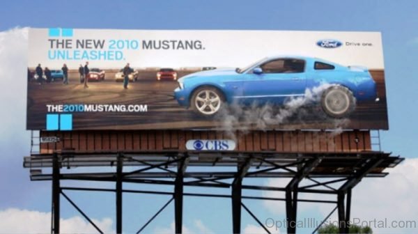 Ford Mustang Burnout Illusion