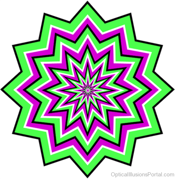 Green Pulsating Optical Illusion