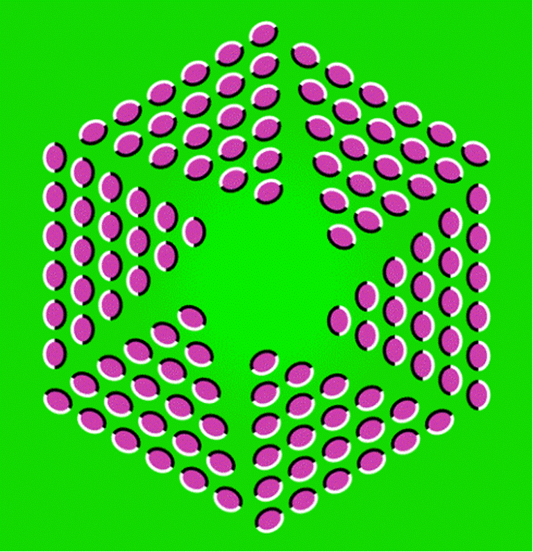 Hexagon Optical Illusion.