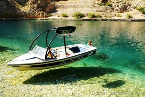 Hovering Boat Optical Illusion