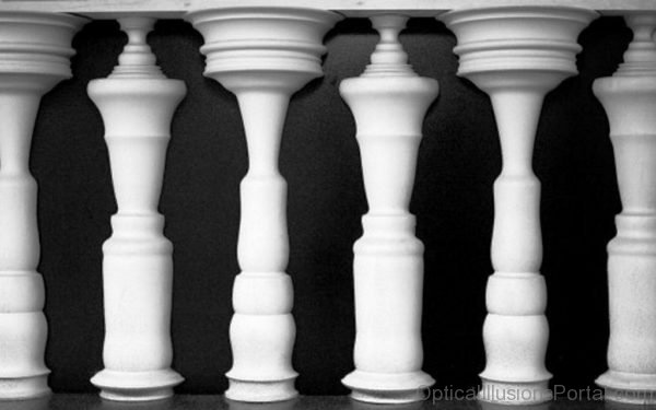 Man Shadows Or Pillars Illusion