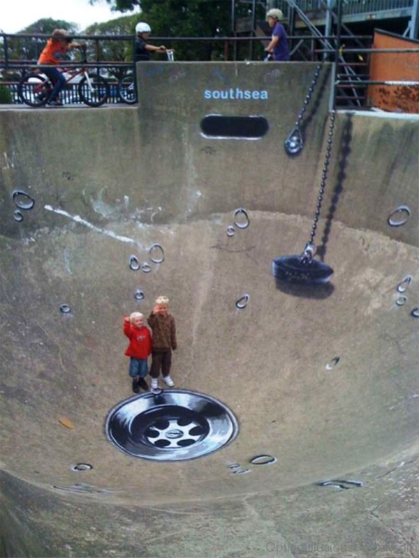 Mega Sink Chalk Drawing