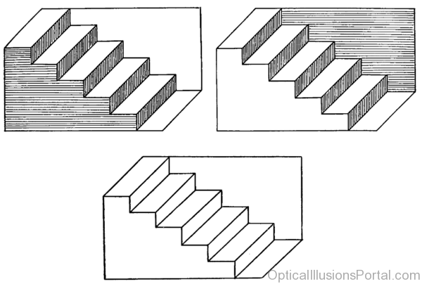 Optical Illusion With Staircases