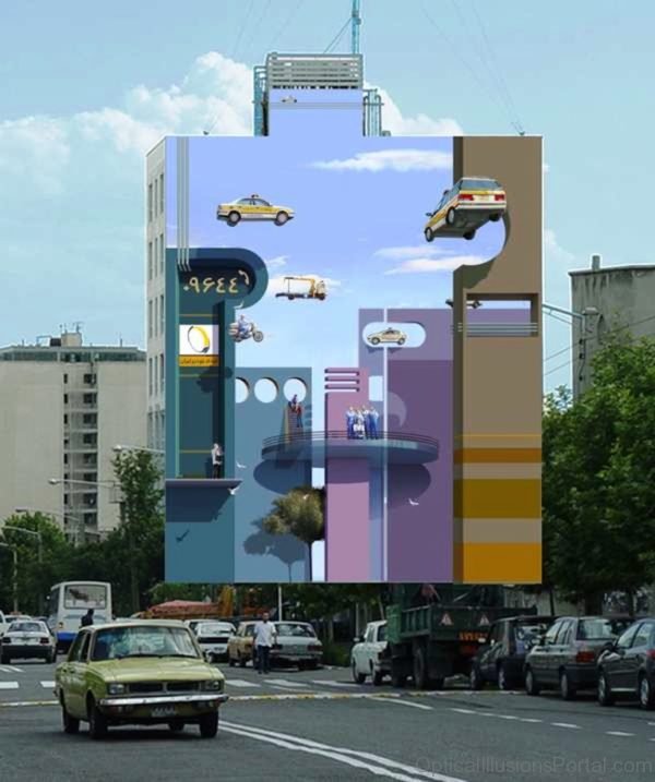 Optical illusion Street Art