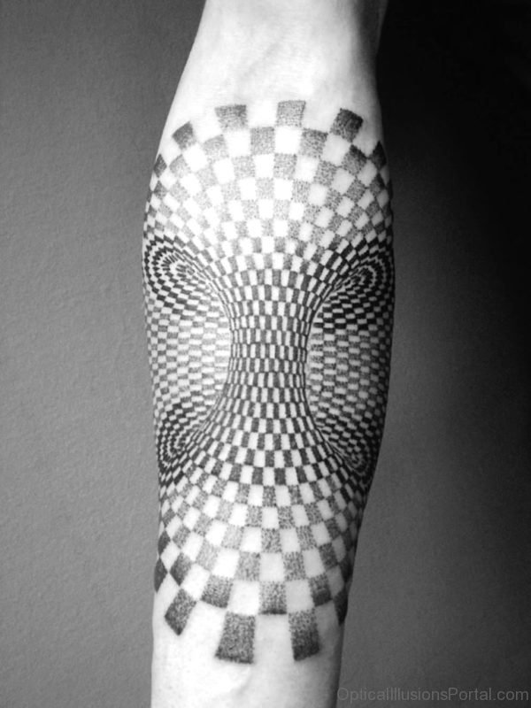 Outstanding Escher Illusion Tattoo