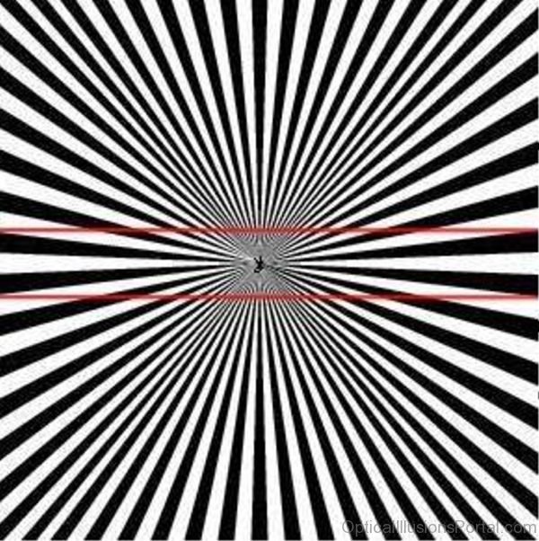 Parallel Line Optical Illusion