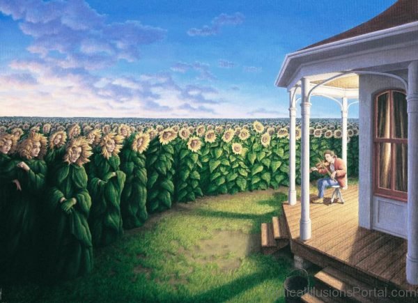 Peoples Or Sunflower Illusion