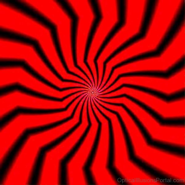 Red Swirl Optical Illusion