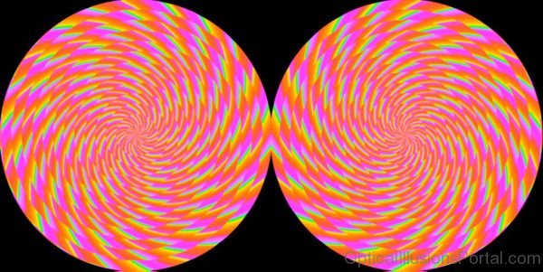 Spinning Circles Optical Illusion