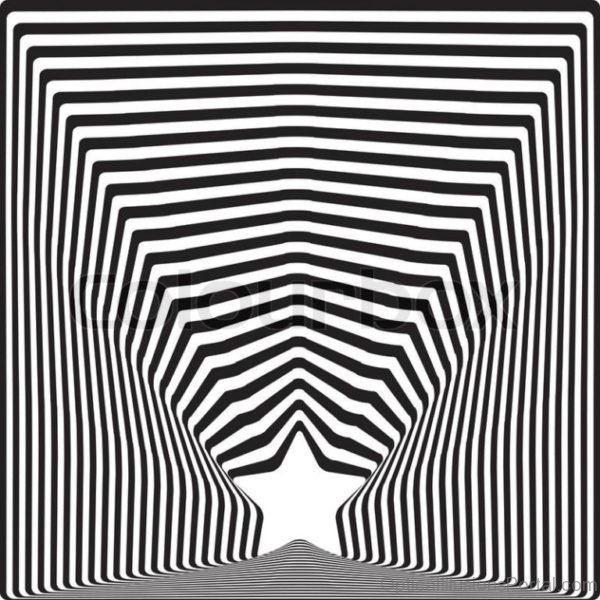 Star Black Stripes Optical Illusion