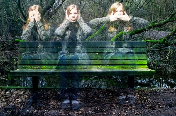 Three Girls Optical Illusion
