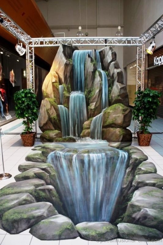 Waterfall In Building