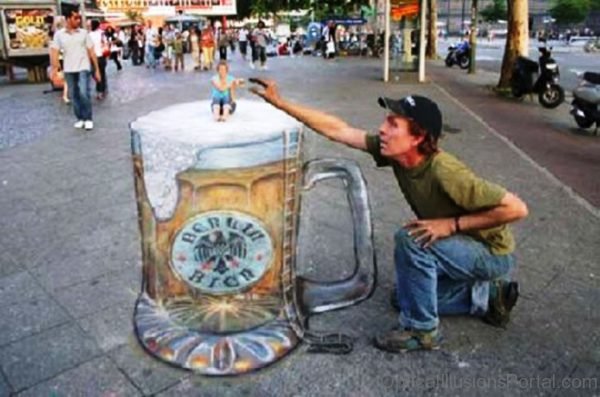 Woman Sitting On Beer