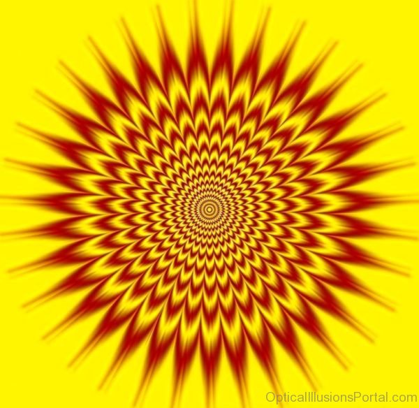 Yellow Movng Optical Illusion