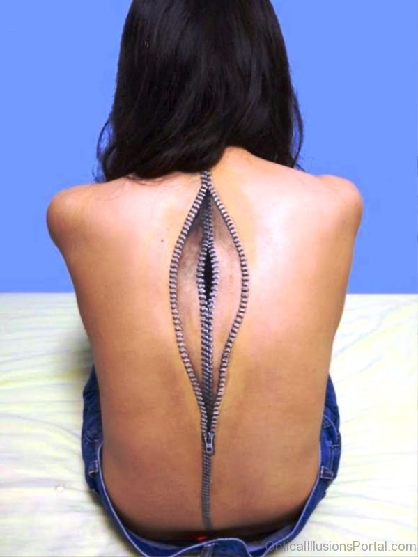 Zipper Back Body Paint Illusion