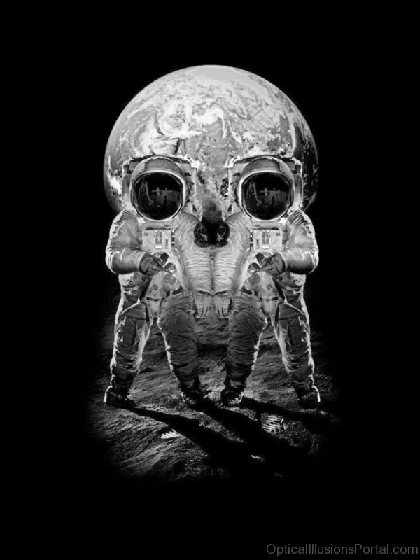 Amazing Skull Optical Illusion