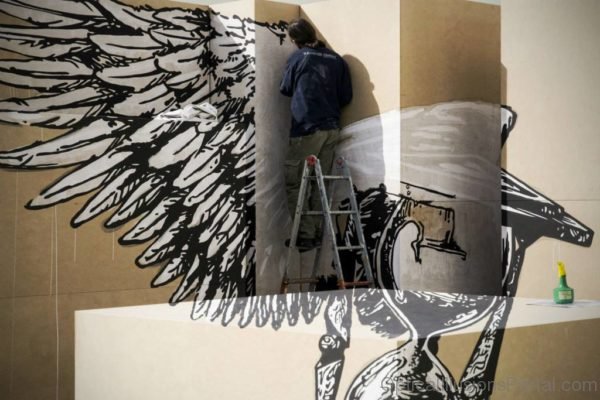 Anamorphic Illusion Of Eagle