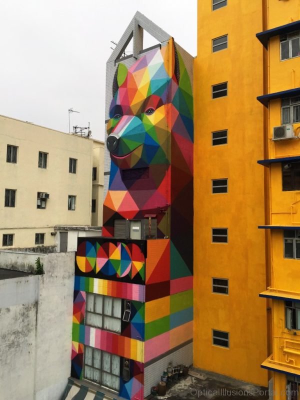 Bear Painting On Building