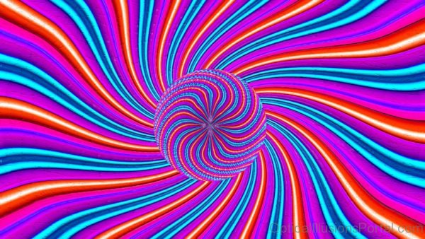 Colored Wheel And Lines Illusion
