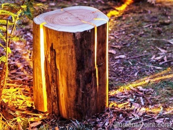 Cracked Log Lamps