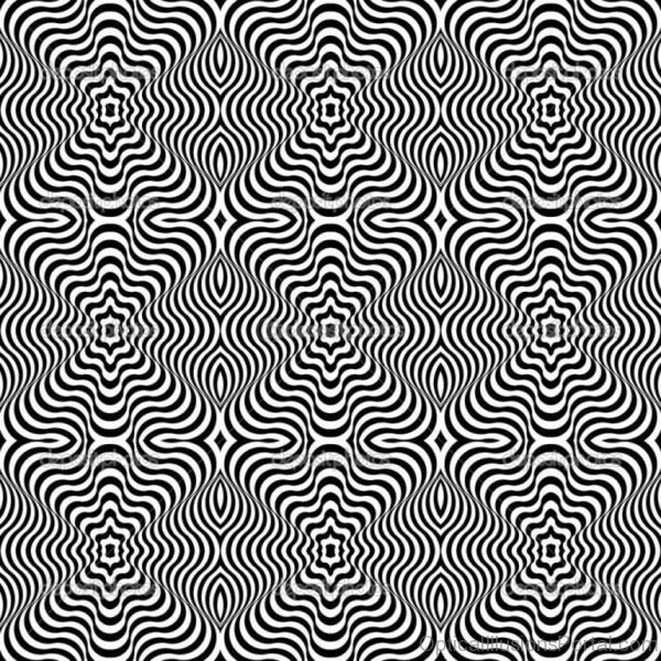 Monochrome Pattern Geometric Optical Illusion