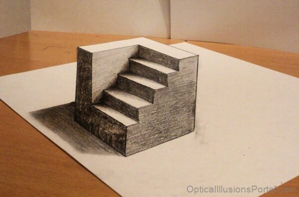 3d Cube with stairs