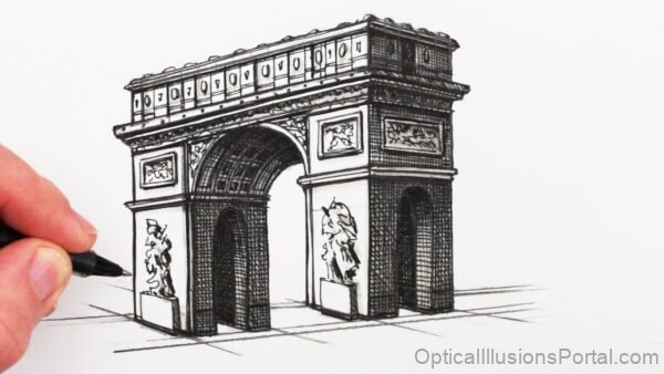 How to Draw an Optical Illusion The Impossible Arch