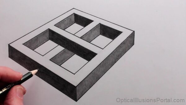 Optical Illusion Cubes in Box